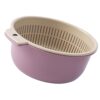 Cryfokt Double Layer Fruit Vegetable Washing Basket Colander Set Plastic