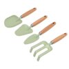 Cryfokt Kids Garden Shovel Set with Wood Handle, Iron Head (Green)