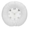 Cryfokt Wall Mounted Round Clock 11.81in PU Leather Artistic Decor