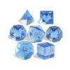 Crystal Glass Blue DND Dice Set Many Sides Dungeons and Dragons Role Playing Games
