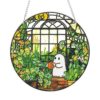 CRZMODE Ghost Diamond Art Hanging Kit for Adults, Ghost Pendant Diamonds Painting Art Kit, Special Crystal Diamond Art Painting Pendant Ornament, Craft Gift for Women Home Window Decor