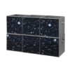 CSGJMYGS Constellations And Stars PatternFoldable Storage Bins, 6-Pack