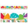 CTP Woodland Friends Jumbo Mushrooms EZ Border Trim, Bulletin Board Border, 24 in Strips, 48 ft per Package, Classroom, Office, Homeschool (Creative Teaching Press 11166)