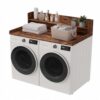 CuisinSmart Space-Saving 2-Tier Washer and Dryer Countertop Organizer,Black