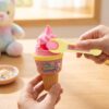 Cunlvyyds Pudding Toy with Spoon, Food Safe Plastic, Pretend Play Accessory