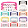 Cunno 72 PCS I Love to Read Bracelets for Read Across America Prizes Reading Clay Glow Stretchy Stackable Beaded Bracelets Bulk Book Lovers Reader Gifts Club Party Library Week Supplies