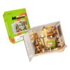 CUNZJIA Tiny House Dollhouses Model Building Set Small-Scale House Model Set with Warm LED Lighting, Power, Desktop Displ