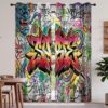 Curtains for Living Room, Street Graffiti Thermal Blackout Curtains