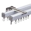 Curtain Track System,Heavy-Duty Aluminum Curtain Track System for Room Dividers - 4m/13.1ft Wall/Ceiling Mount Straight Rail Kit for Curtains, Ideal for Home & Office Use