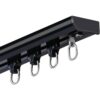 Curtain Track System,Ultra-Thin Black Aluminum Ceiling Curtain Track Kit, 4m (13.1ft) Room Divider Rail for Privacy & Home Decor, Easy Installation, Durable & Stylish Solution