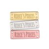 Custom Acrylic Name Labels, Personalized Engraved Text Logo Tags with 4 Holes, 40×12.5mm Rectangle Mirror Acrylic Tags for Handmade Crafts, Knitting, Crochet, Clothing, Bags