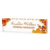 Custom Acrylic Name Plate with Logo, Personalized Desk Name Plate for Office, Clear 3D Name Block with Name and Title, Corporate Gift for Coworkers, Boss, Employees, 8 x 2.4 Inch (GEJ)