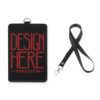 Custom Id Badge Personalized Lanyards Customized Photo Name Badge Holders for Office Worker, Medical Staffs, Teacher, Student Black CWE0727JL061