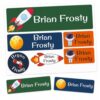 Custom Name Labels for Daycare and School Supplies, Personalized Waterproof Name Stickers for Kids, Cute Design Themes for Water Bottles, Lunch Boxes, Cups