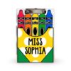 Custom Name Teacher Clipboard, Personalized Crayon Clipboards for Teachers