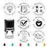 Custom Round Teacher Stamps Personalized Self-Inking Name Stamp (Teacher Stamps)