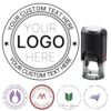 Custom Stamp, Personalized Self Inking Logo Stamps, 4 Sizes, 5 Colors