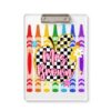Custom Teacher Clipboard, Personalized Name Crayon Clipboard for Teacher