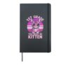 Cute 1ST GRADE YOU MUST BE KITTEN Mom Cat US Flag Teacher Hardcover Journal, Black