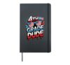 Cute 4th GRADE DUDE Cool US Flag Teacher Future Heroes Team Hardcover Journal, Black
