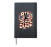 Cute 8th GRADE DUDE Cool America Teacher Future Heroes Crew Hardcover Journal, Black