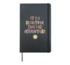 Cute adventuring, It's A Beautiful Day For Adventure Hardcover Journal, Black