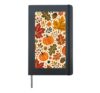 Cute Autumn Pumpkin Flower Pattern Hardcover Journal, Black