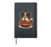 Cute Border Collie Spaghetti Pasta Hardcover Journal, Black