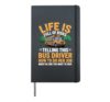 Cute Bus Driver Art For Women School Bus Driver Bus Driver Hardcover Journal, Black