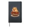 Cute Capybara Spaghetti Pasta Lover Hardcover Journal, Black