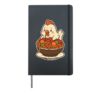Cute Chicken Spaghetti Pasta Lover Hardcover Journal, Black