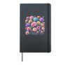 Cute Colorful What in Carnation Bouquet Floral Bloom Vintage Hardcover Journal, Black