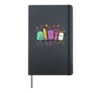Cute Crayon Apple Pencil Teacher Kid Back to School Supplies Hardcover Journal, Black