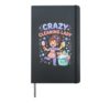 Cute Crazy Cleaning Lady Funny Housekeeper Cleaner Hardcover Journal, Black