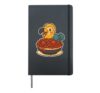 Cute Dodo Spaghetti Pasta Lover Hardcover Journal, Black