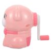 Cute Dog Manual Pencil Sharpener, Pink Plastic Alloy