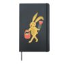 Cute Easter Bunny Kids Girls Graphic Hardcover Journal, Black