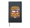 Cute Fall Jesus Autumn Pumpkins For Christian Kids Men Women Hardcover Journal, Black