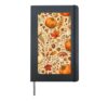Cute Fall Pumpkin Mushroom Leaves Hardcover Journal, Black