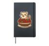 Cute Ferret Spaghetti Pasta Lover Hardcover Journal, Black