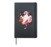 Cute Flamingo Ghost Trick or Treat Halloween Girls Kids Hardcover Journal, Black