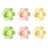 Cute Flower Silicone Sink Hole Cover Drain Stopper, Pop Up Bathroom Sink Overflow Hole Decor Plug Cover, Fits 22-24mm Drain Holes Pack of 6