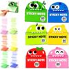 Cute Fruit Monster Pop Up Sticky Notes, Transparent Pull Out Sticky Notes, Translucent Sticky Notes Index Tabs Fun Clear Note, for Office, School，18 Boxes