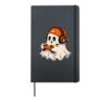 Cute Gamer Boo Ghost Funny Halloween Video Gaming Kids Boys Hardcover Journal, Black