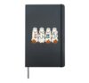 Cute Ghost Nurse Team Halloween Costume Stethoscope Hardcover Journal, Black