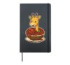 Cute Giraffe Spaghetti Pasta Lover Hardcover Journal, Black