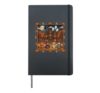 Cute Halloween Ghost Teddy Bears Spooky Autumn Pumpkin Scene Hardcover Journal, Black