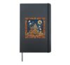 Cute Halloween Teddy Bears House Scene Hardcover Journal, Black