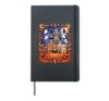 Cute Halloween Teddy Bears House Scene Hardcover Journal, Black