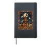 Cute Halloween Teddy Bears House Scene Hardcover Journal, Black